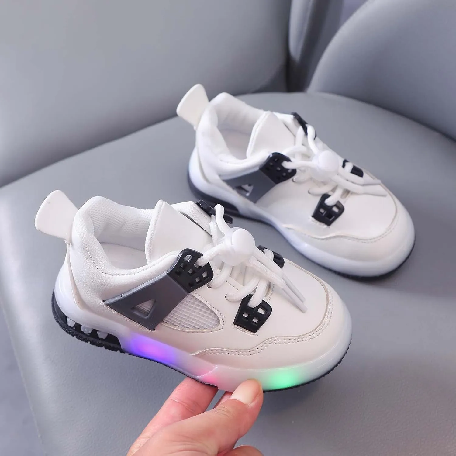 IWIHMIV Kids Walking Shoes Kids Sneakers Boys Girls Running Tennis Shoes Athletic Sports Casual Light Up Shoes for Kids