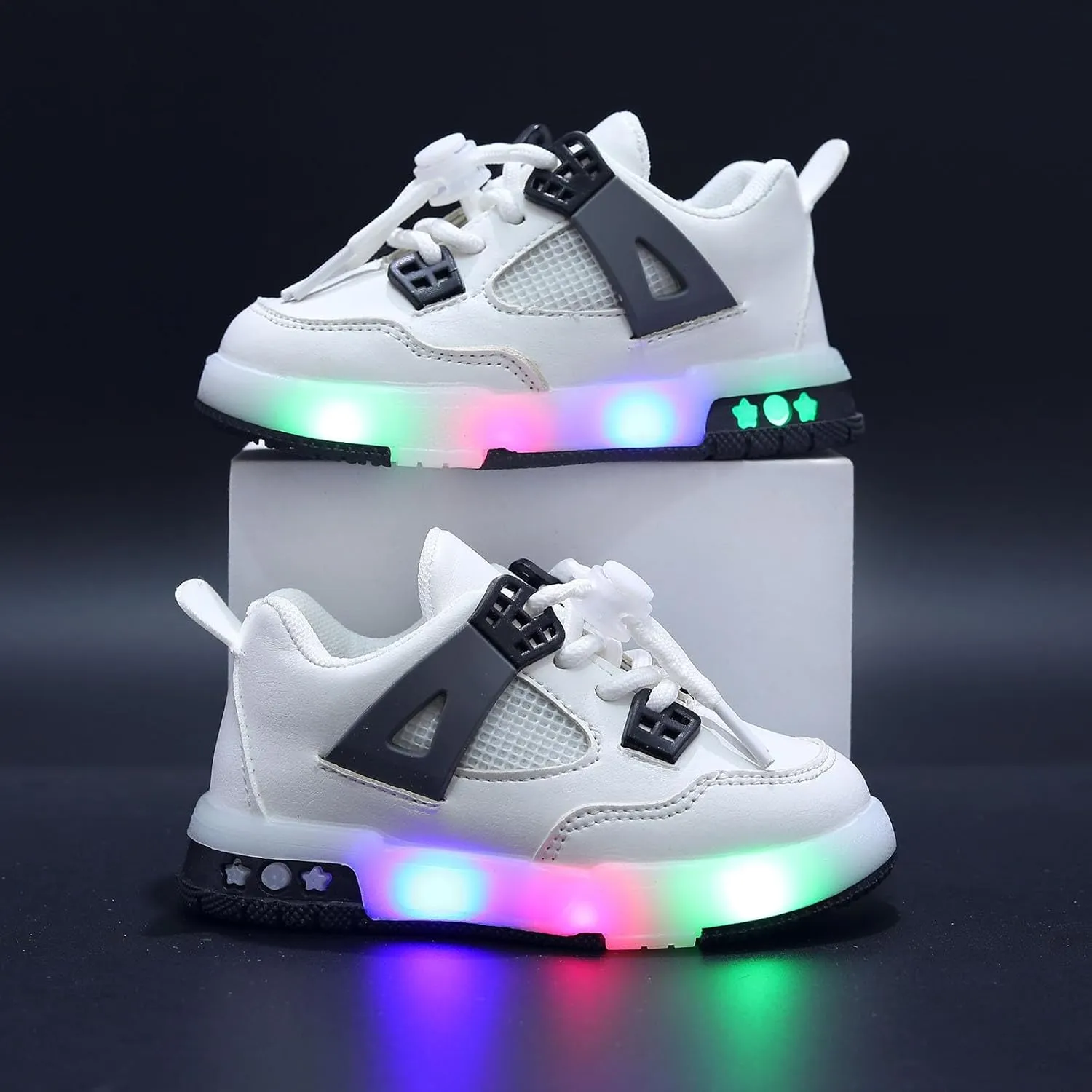 IWIHMIV Kids Walking Shoes Kids Sneakers Boys Girls Running Tennis Shoes Athletic Sports Casual Light Up Shoes for Kids