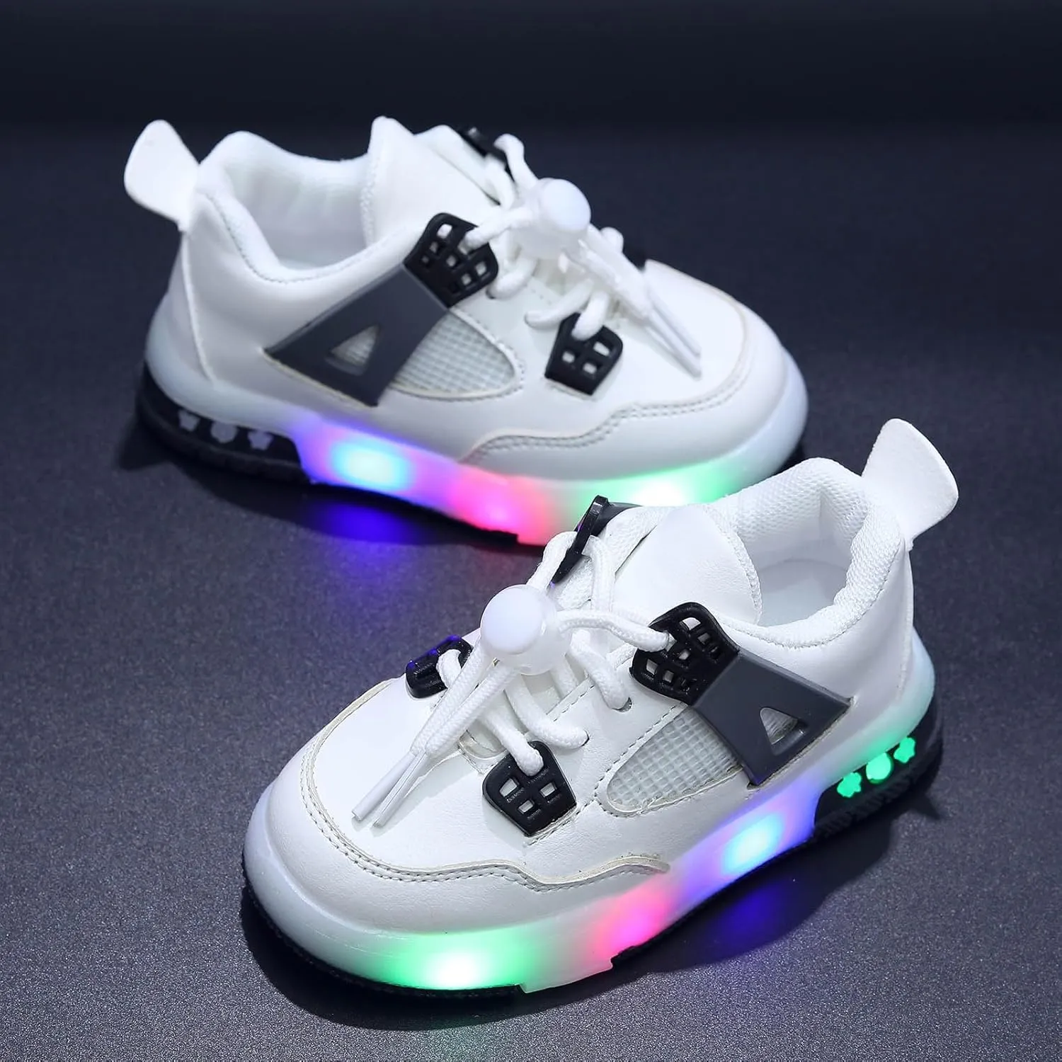 IWIHMIV Kids Walking Shoes Kids Sneakers Boys Girls Running Tennis Shoes Athletic Sports Casual Light Up Shoes for Kids
