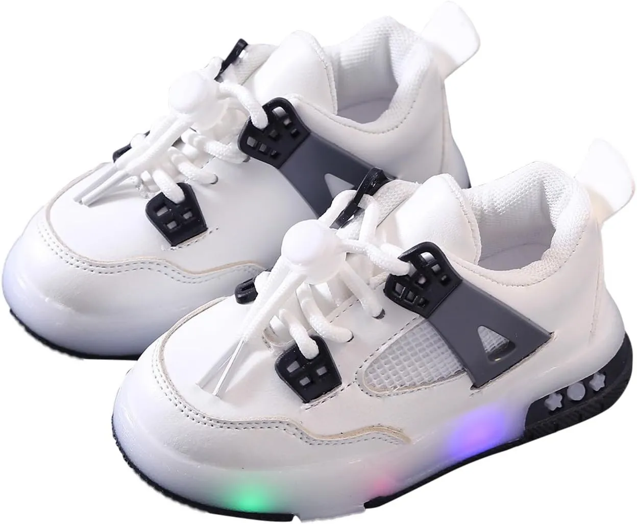 IWIHMIV Kids Walking Shoes Kids Sneakers Boys Girls Running Tennis Shoes Athletic Sports Casual Light Up Shoes for Kids