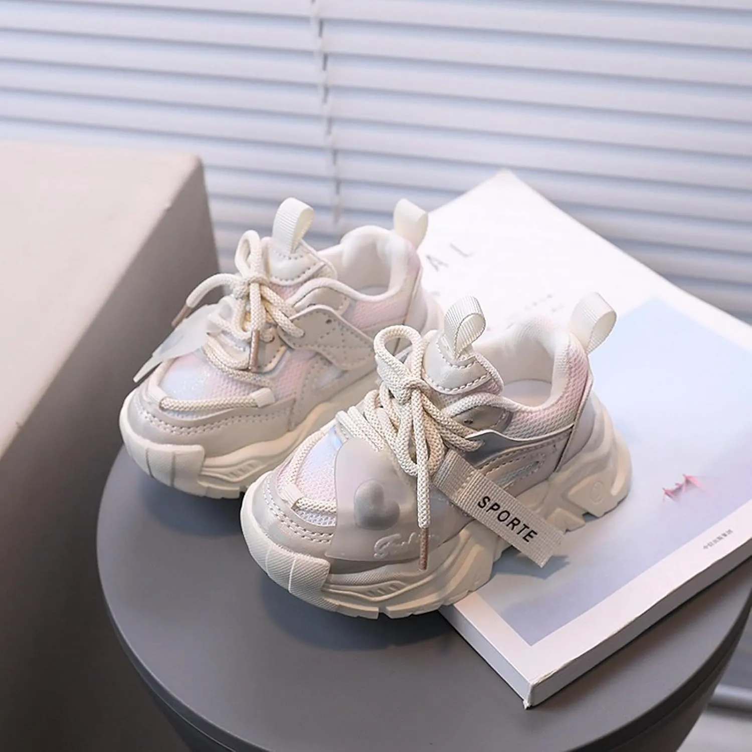 IWIHMIV Running Shoes for Girls Kids Sneakers for Boys Toddler Breathable Athletic Tennis Shoes Lightweight Comfy Walking Shoes