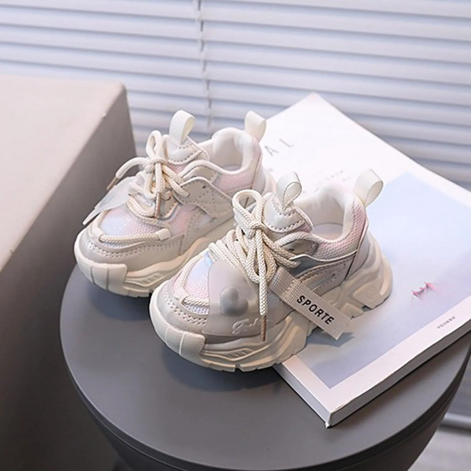 IWIHMIV Running Shoes for Girls Kids Sneakers for Boys Toddler Breathable Athletic Tennis Shoes Lightweight Comfy Walking Shoes