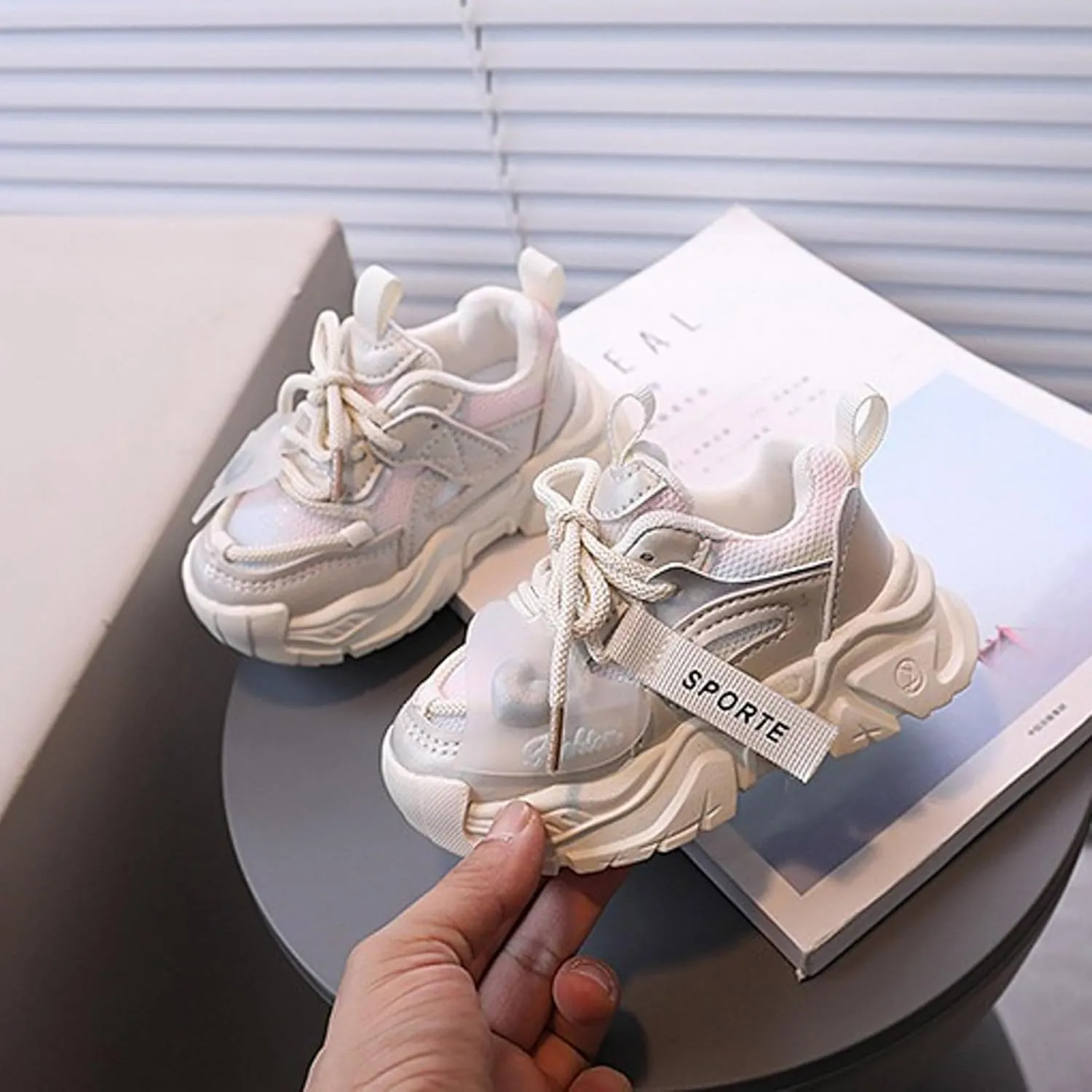 IWIHMIV Running Shoes for Girls Kids Sneakers for Boys Toddler Breathable Athletic Tennis Shoes Lightweight Comfy Walking Shoes