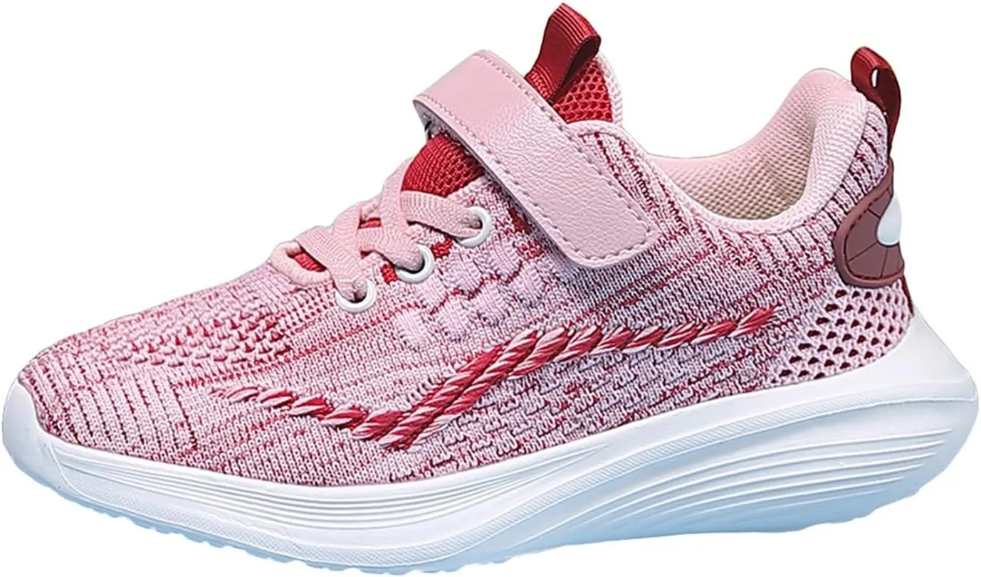 IWIHMIV Toddler Boy Tennis Shoes Toddler Slip On Shoes Girls Running Shoes Kids Sneakers Lightweight Breathable Walking Shoes