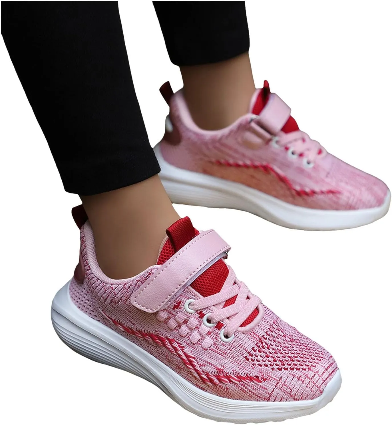 IWIHMIV Toddler Boy Tennis Shoes Toddler Slip On Shoes Girls Running Shoes Kids Sneakers Lightweight Breathable Walking Shoes