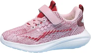 IWIHMIV Toddler Boy Tennis Shoes Toddler Slip On Shoes Girls Running Shoes Kids Sneakers Lightweight Breathable Walking Shoes
