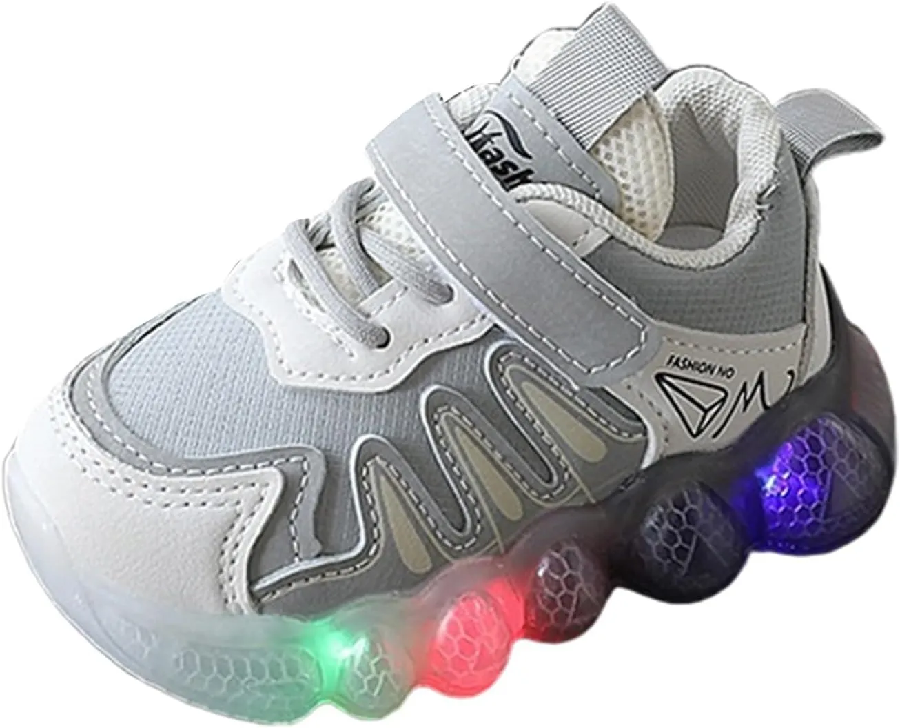 IWIHMIV Toddler Girl Sneakers Boys Slip On Shoes Light Up Boys Shoes Kids Tennis Running Shoes Casual Athletic Walking Sneakers