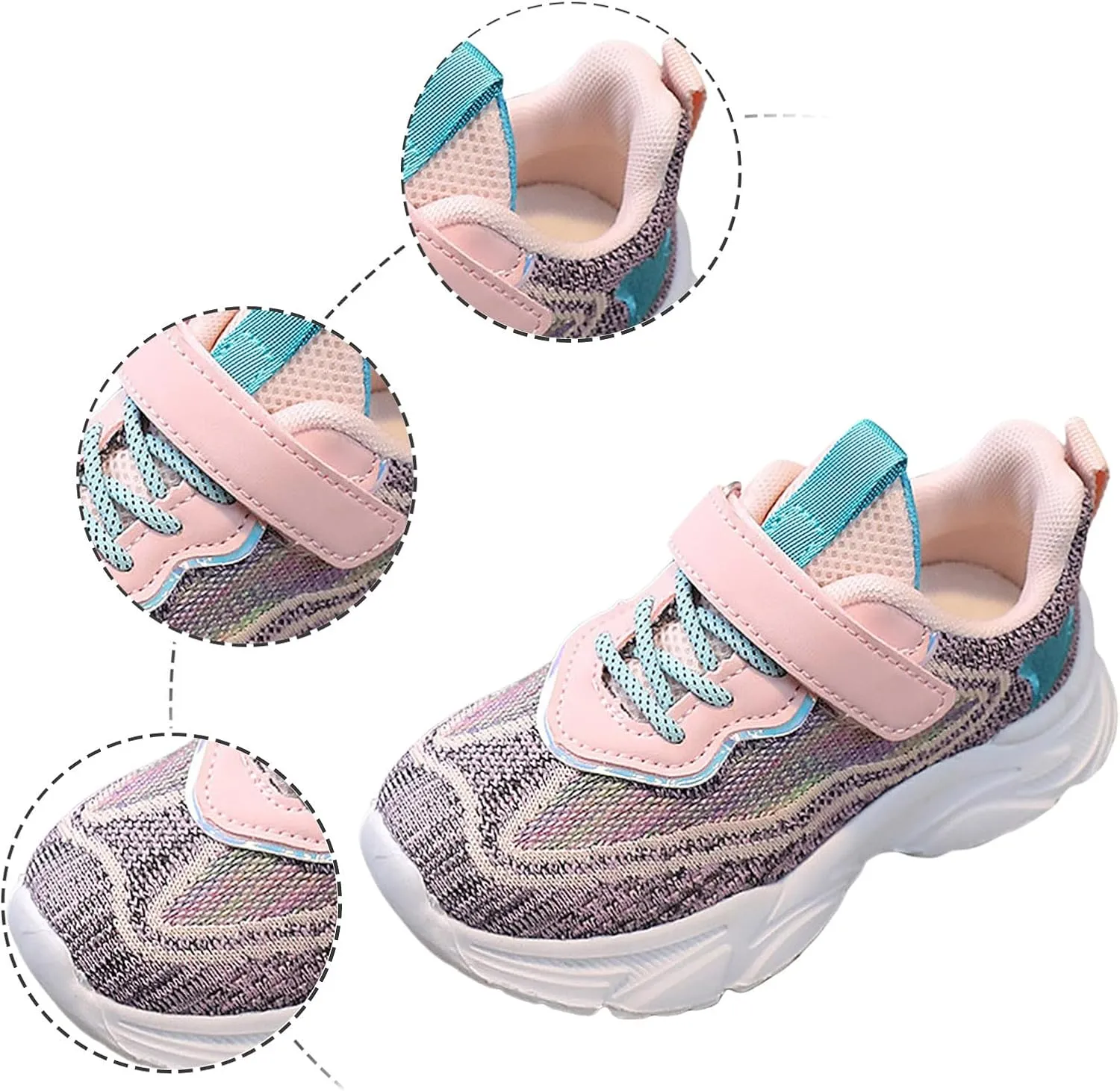 IWIHMIV Toddler Sneaker Boys Slip On Shoes Girls Shoes Lightweight Breathable Comfortable Sport Walking Running Tennis Sneakers