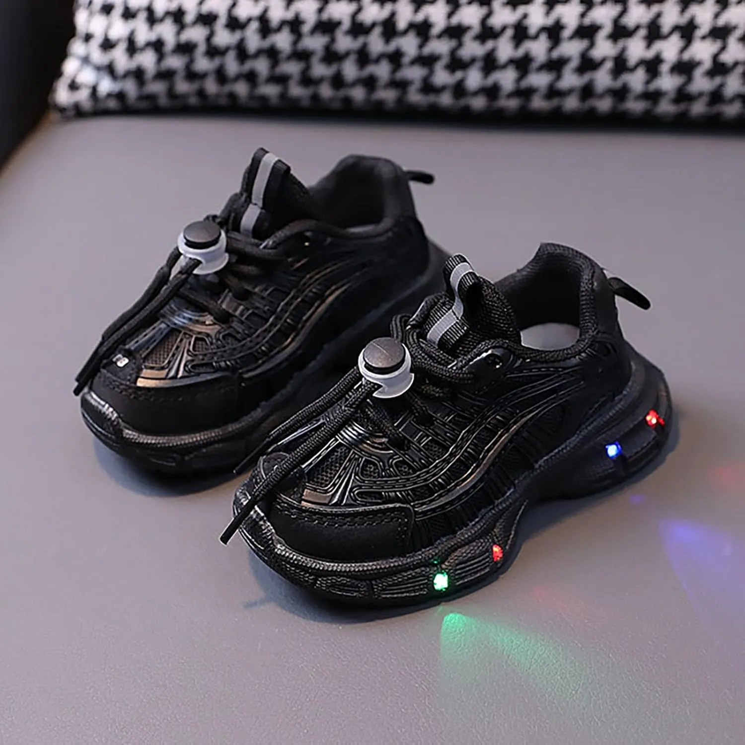 IWIHMIV Toddler Tennis Shoes Boys Toddler Boy Sneakers Shoes for Boys Girls Kids Light Up Tennis Sports Athletic Running Sneakers