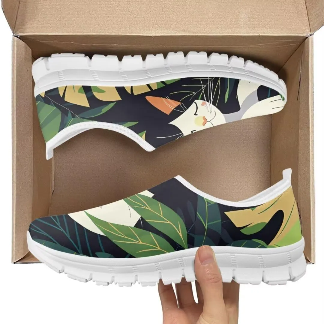 Jeiento Slip-On Loafers for Women Lady Non Slip Travel Walking Flat Shoes Casual Shoes Non Slip Dressy Shoes Play Fashion Sneaker