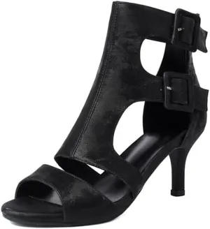 JUODVMP Women's Dancing Shoes Cut-Out Ballroom Dance Heels Fashion Sandals for Women
