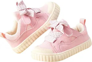 Kids Lace Sneakers Flat Non Slip Running Breathable Sport Shoes Ankle Comfy Boys Girls Non Slip First Walking Shoes