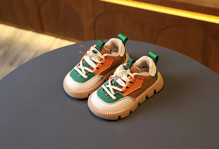 Kids Pu Leather Comfortable Soft Sneakers
