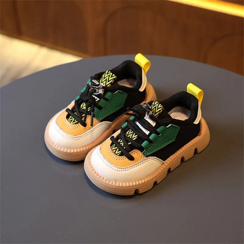 Kids Pu Leather Comfortable Soft Sneakers