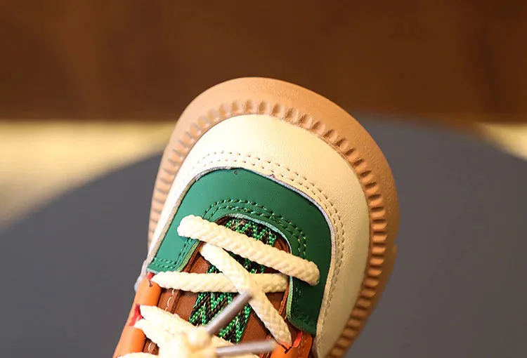 Kids Pu Leather Comfortable Soft Sneakers