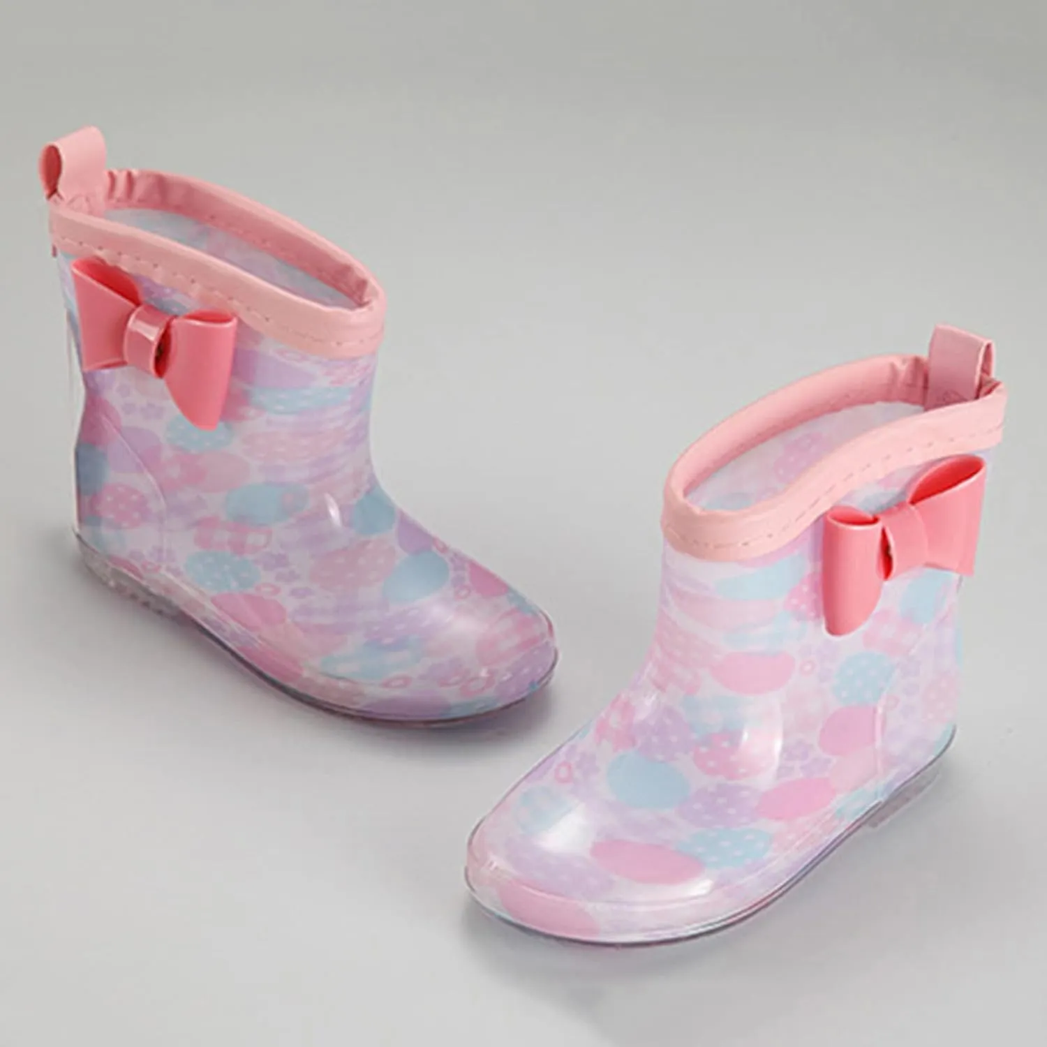 Kids Rain Boots, Toddler Girls & Boys Rain Boots Waterproof Water Shoes Non-slip Mud Boot with Non Slip Bottom