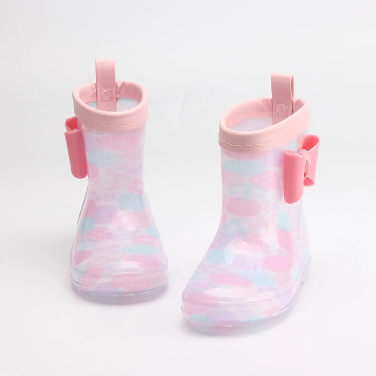 Kids Rain Boots, Toddler Girls & Boys Rain Boots Waterproof Water Shoes Non-slip Mud Boot with Non Slip Bottom