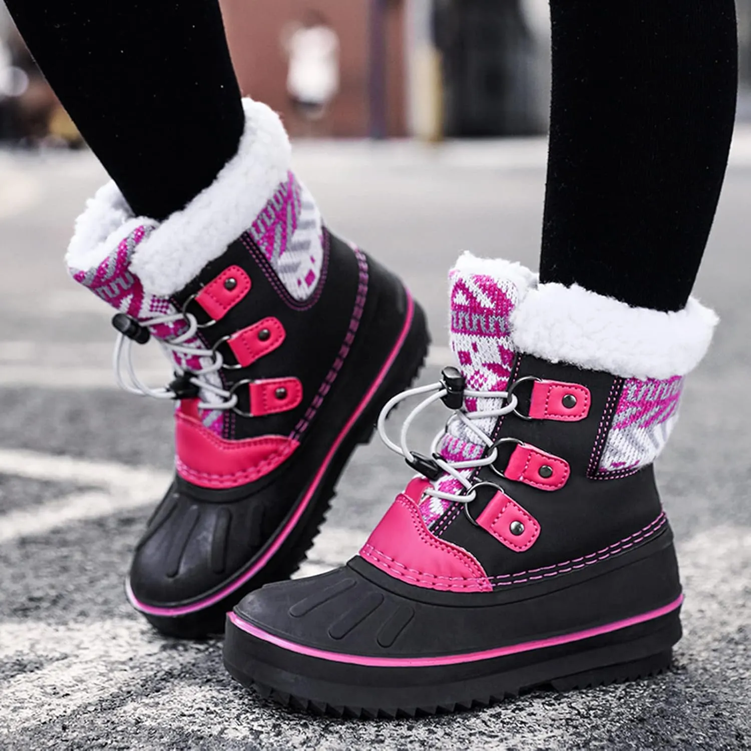 Kids Shoes Snow Boots Girls Boys OutdoorBoots Warm Boots With Cotton Snow Boots High Heel Boots Leather Boots for Kids