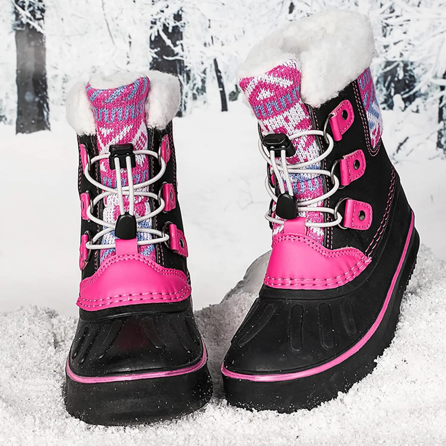 Kids Shoes Snow Boots Girls Boys OutdoorBoots Warm Boots With Cotton Snow Boots High Heel Boots Leather Boots for Kids
