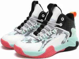 Kids Sport Sneakers Girls Basketball Comfort Running Walking Athletic Lace Mid Ankle Lightweight Shoes for Boys