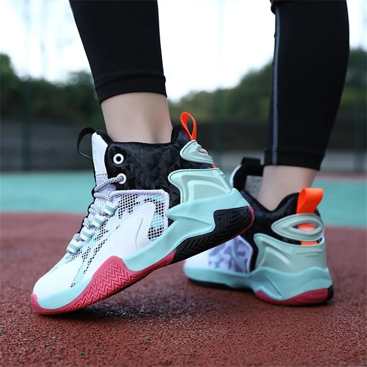 Kids Sport Sneakers Girls Basketball Comfort Running Walking Athletic Lace Mid Ankle Lightweight Shoes for Boys
