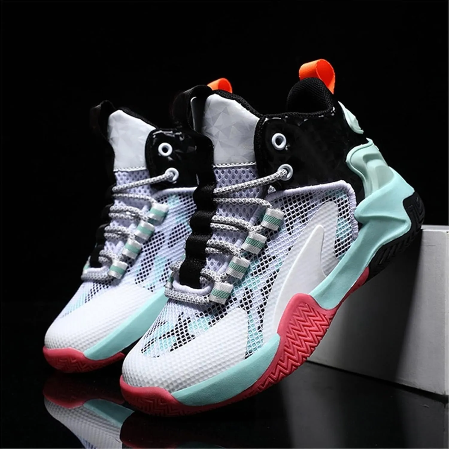 Kids Sport Sneakers Girls Basketball Comfort Running Walking Athletic Lace Mid Ankle Lightweight Shoes for Boys