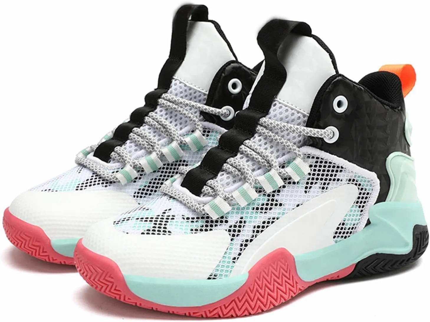 Kids Sport Sneakers Girls Basketball Comfort Running Walking Athletic Lace Mid Ankle Lightweight Shoes for Boys