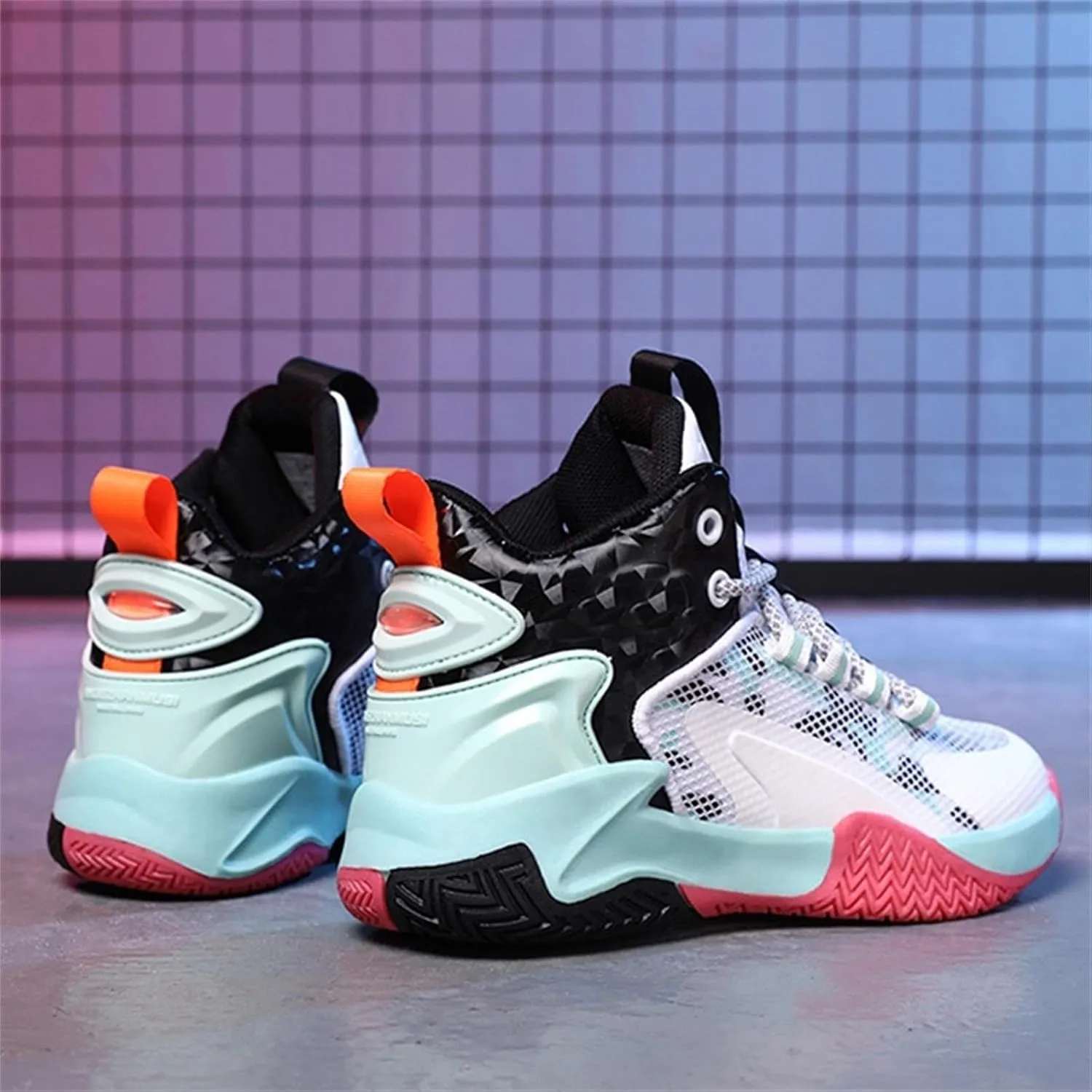 Kids Sport Sneakers Girls Basketball Comfort Running Walking Athletic Lace Mid Ankle Lightweight Shoes for Boys