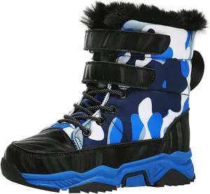 Kids Unisex Winter Boots Camouflage Tie Dye Print Comfortable Water-Proof Fleece Warm Thicken Cozy Snow Boots Large