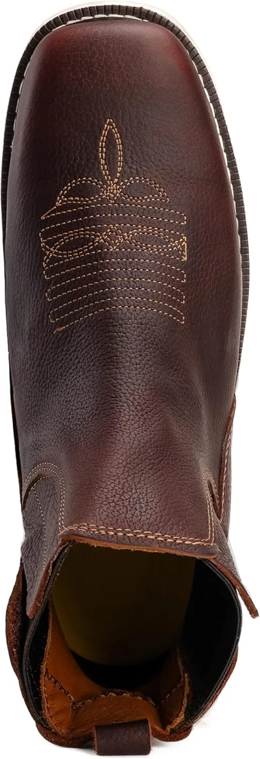 KW -ARIZONA Double Density Short Work Boot For Men Genuine Leather Slip Resistant Elastic Gore