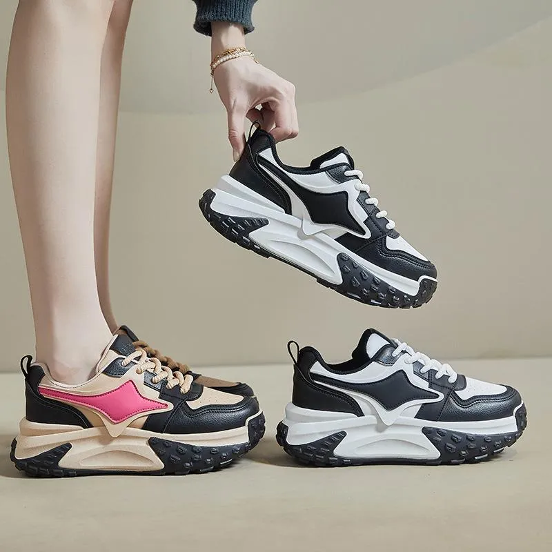 Lace-Up Breathable Wedges Sneakers