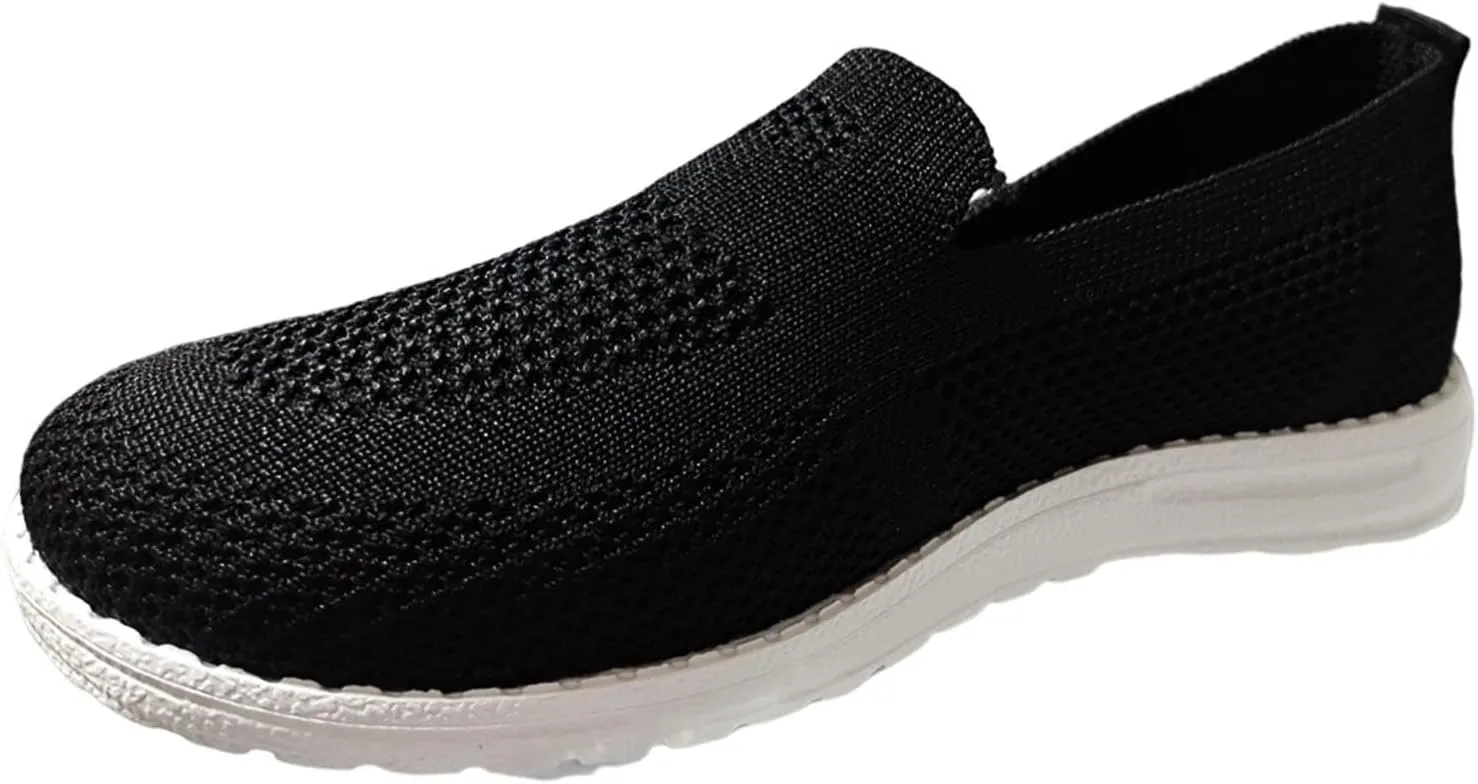 Ladies Flyweaving Mesh Sports Casual Socks Shoes Breathable Plus Size Lightweight Running Women's Air 1 Low Casual Shoes Mesh