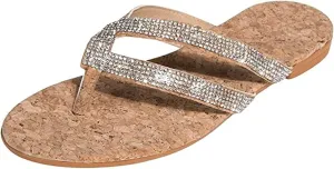 Ladmiple Sandals for Women Dressy Summer,Women's Cute Floral Beach Flip Flops Comfy Casual Flats Slippers Shoes Sandals