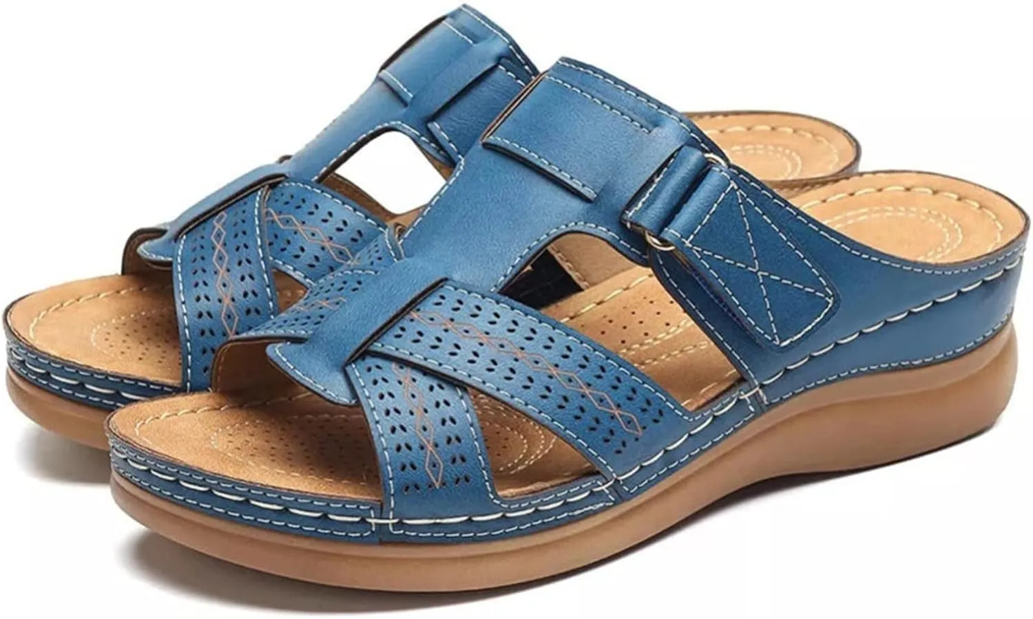 Ladmiple Women's Sandals Comfortable With Arch Support Orthotic Flips Flops for Flat feet Plantar Fasciitis Orthopedic Slides