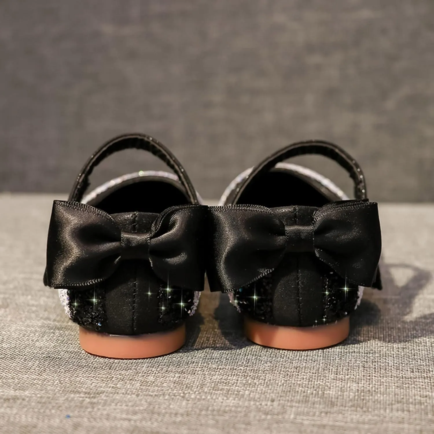 Little Girl Dance Shoes Performance Single Shoes Loafers Children Dance Shoes ??lack and White Stripes Shoes