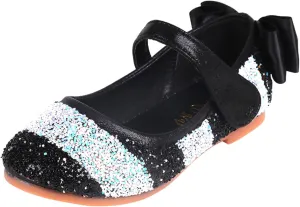 Little Girl Dance Shoes Performance Single Shoes Loafers Children Dance Shoes ??lack and White Stripes Shoes