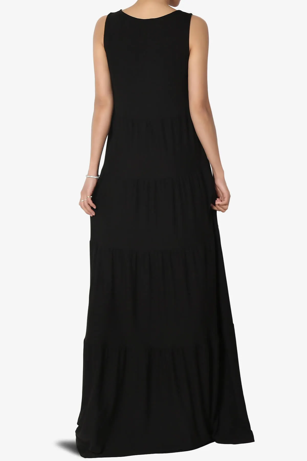 Macie Sleeveless Tiered Long Maxi Dress PLUS