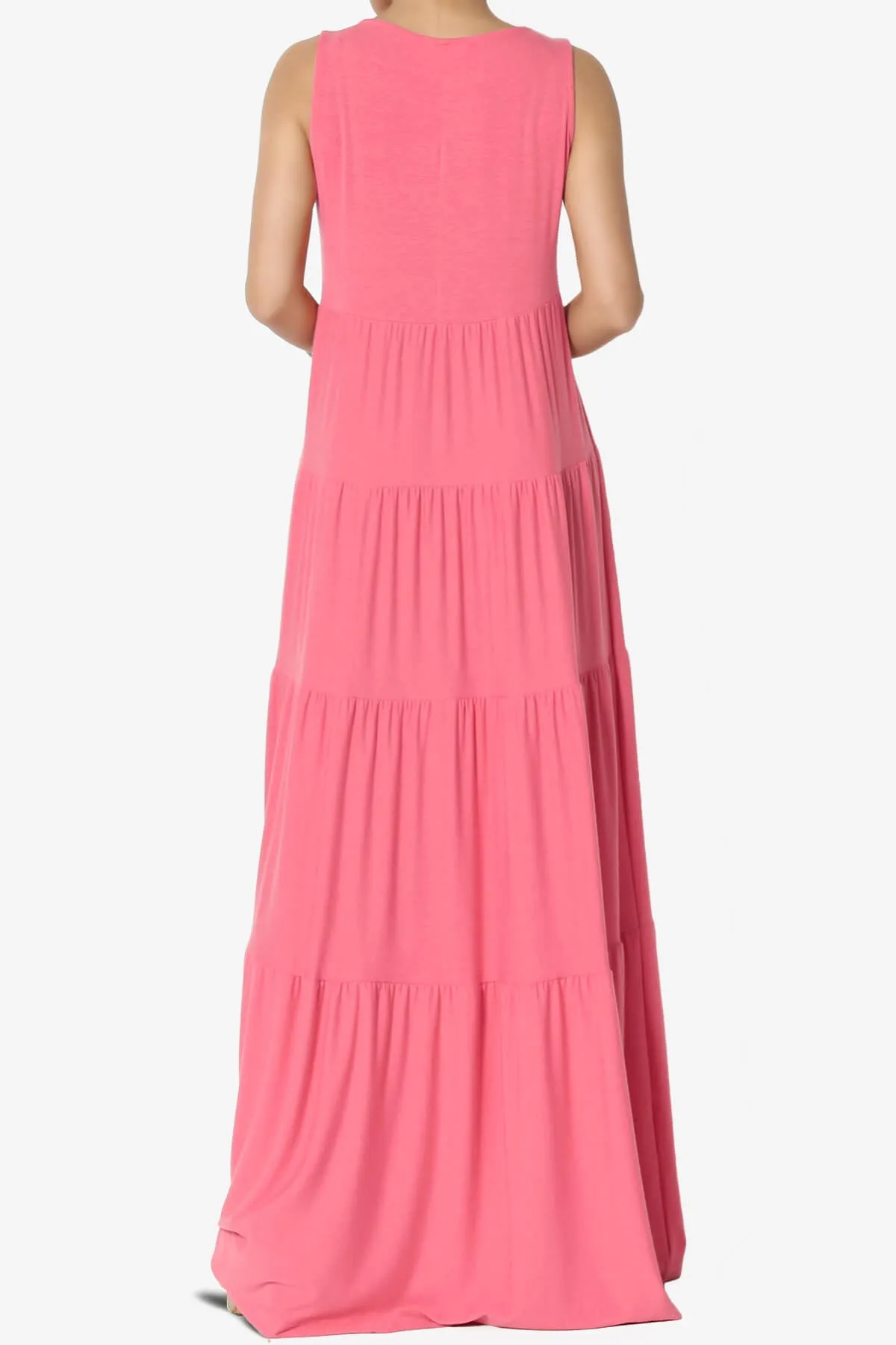 Macie Sleeveless Tiered Long Maxi Dress PLUS