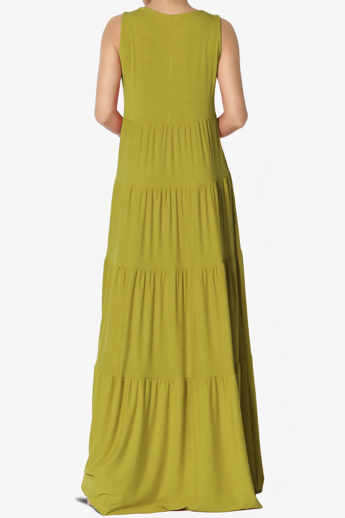 Macie Sleeveless Tiered Long Maxi Dress PLUS