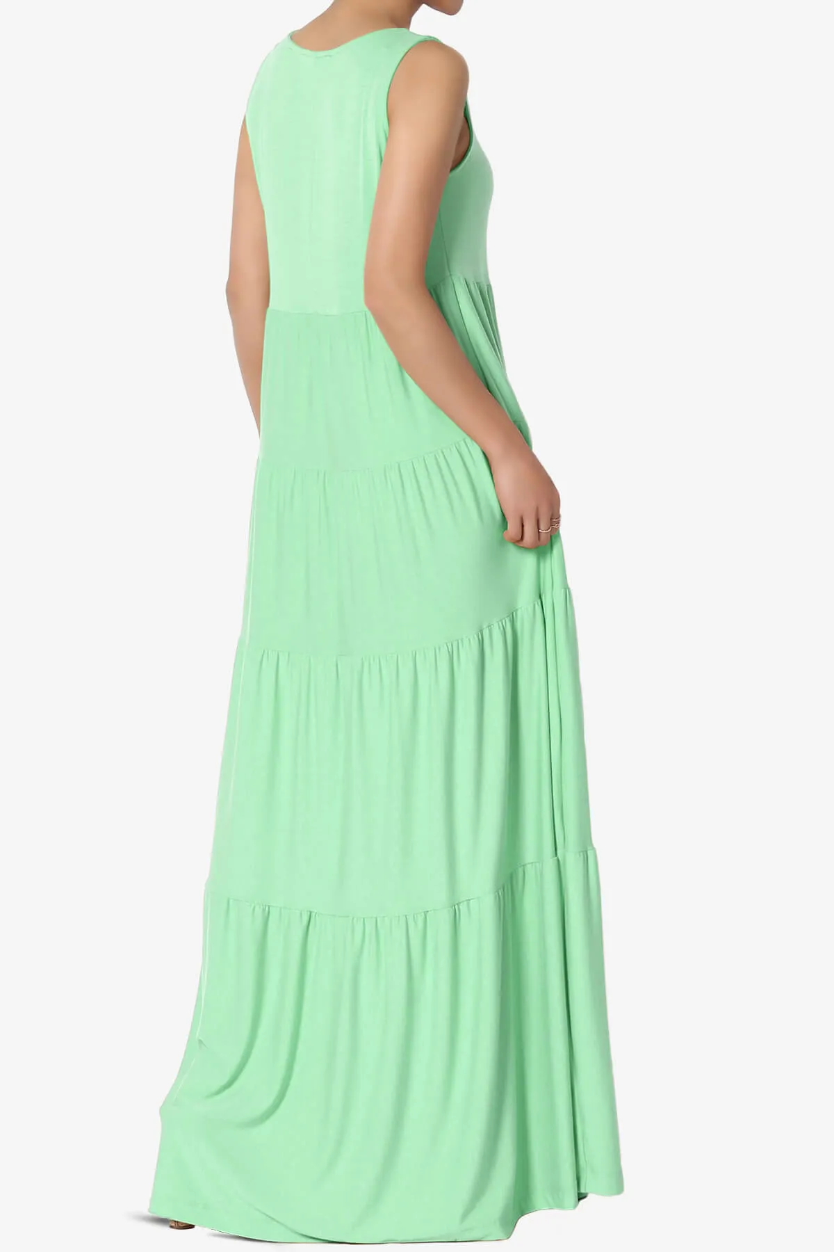 Macie Sleeveless Tiered Long Maxi Dress PLUS