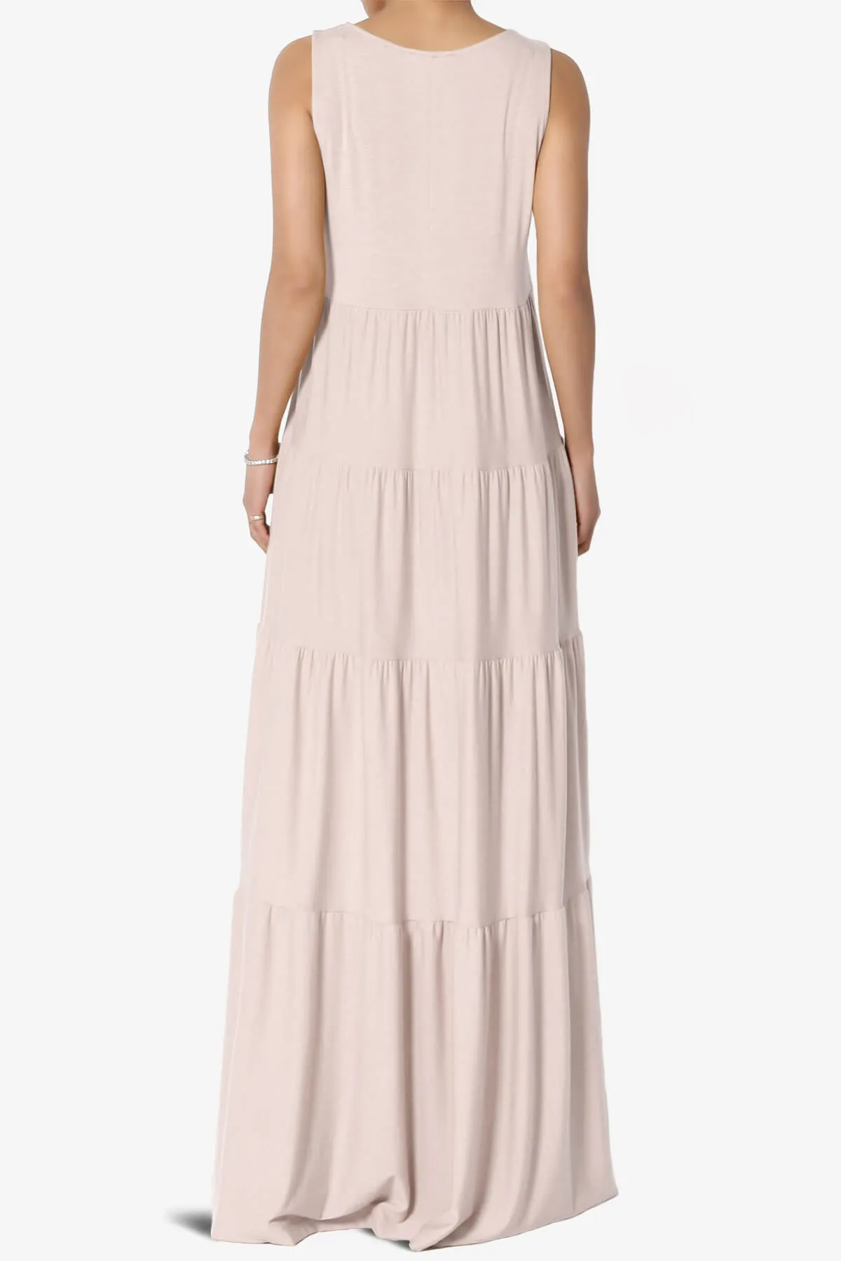 Macie Sleeveless Tiered Long Maxi Dress PLUS