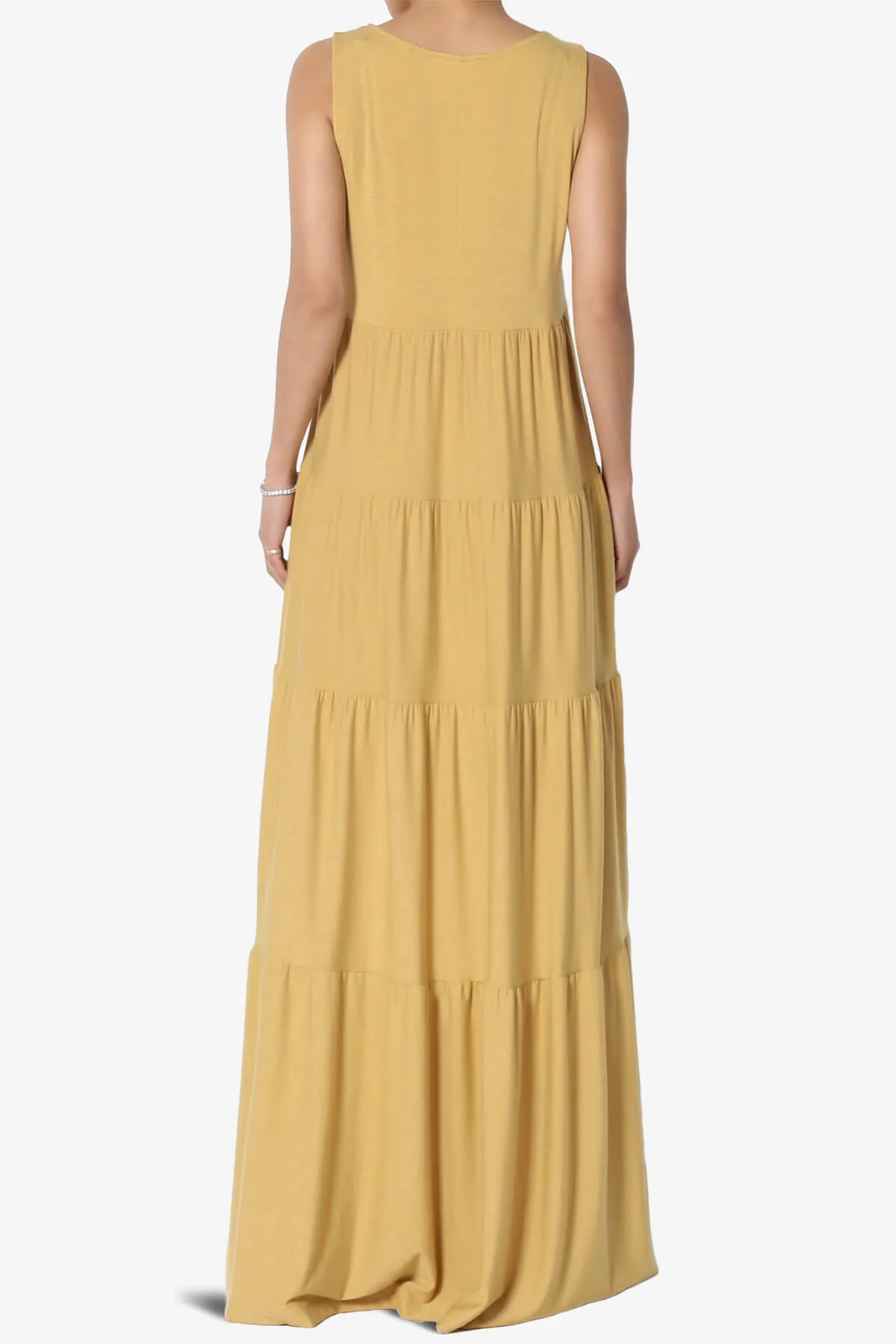 Macie Sleeveless Tiered Long Maxi Dress PLUS