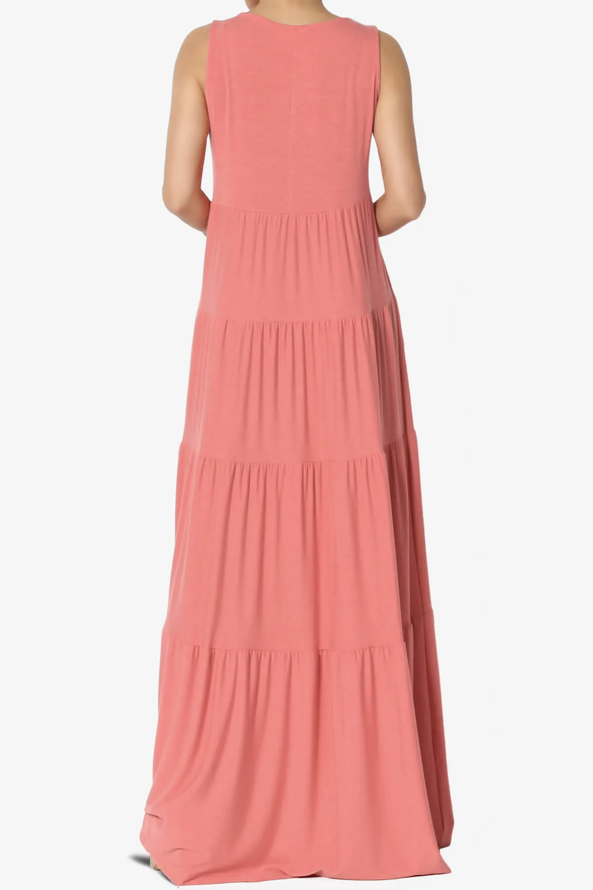 Macie Sleeveless Tiered Long Maxi Dress PLUS