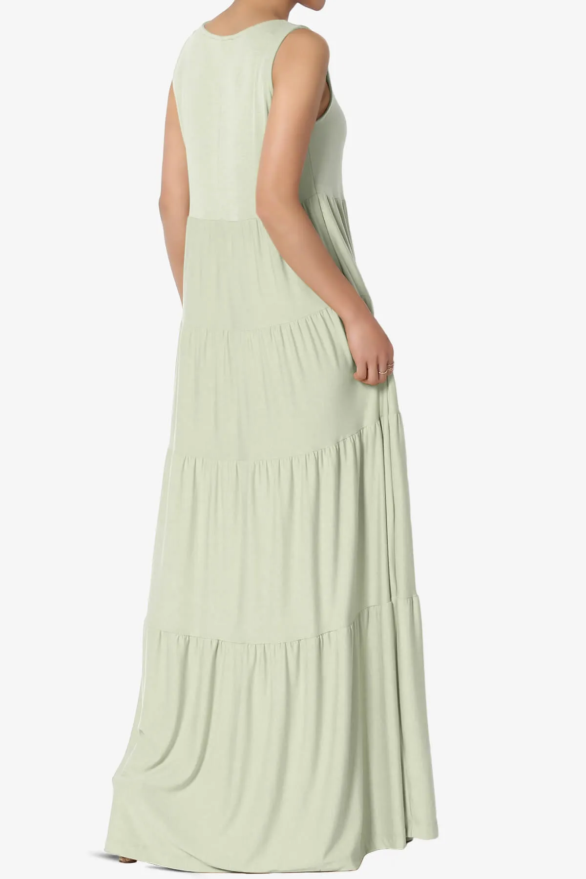Macie Sleeveless Tiered Long Maxi Dress PLUS