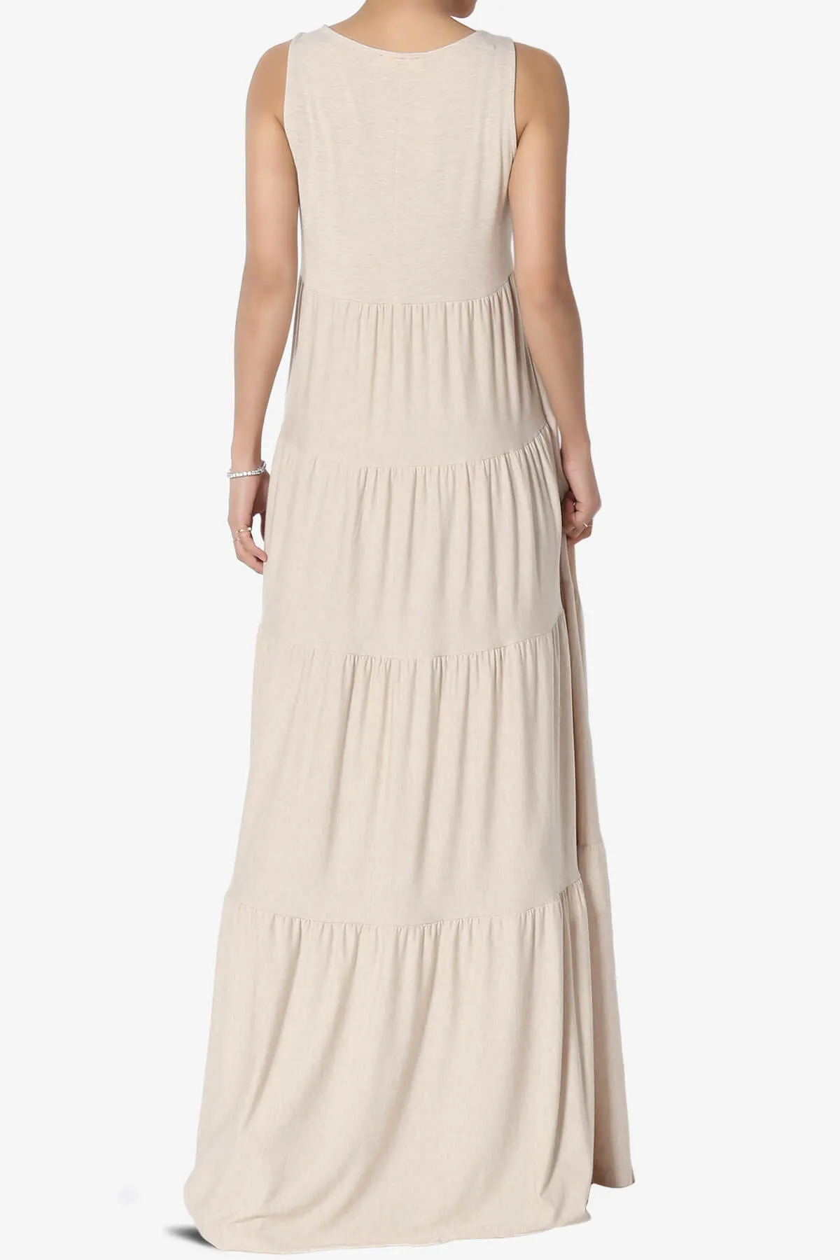 Macie Sleeveless Tiered Long Maxi Dress PLUS