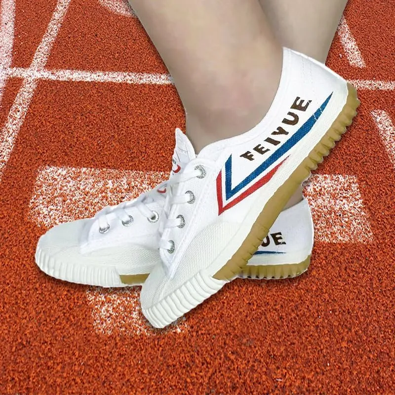Martial Arts Shoes Low Top Canvas Shoes for Parkour Kung Fu, Rubber Sole Fashion Sneakers for Indoor/Outdoor Activities