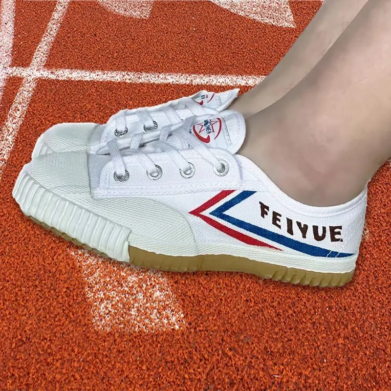 Martial Arts Shoes Low Top Canvas Shoes for Parkour Kung Fu, Rubber Sole Fashion Sneakers for Indoor/Outdoor Activities