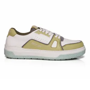 Mccoy Crepe Leather Men's Trainers Green and White