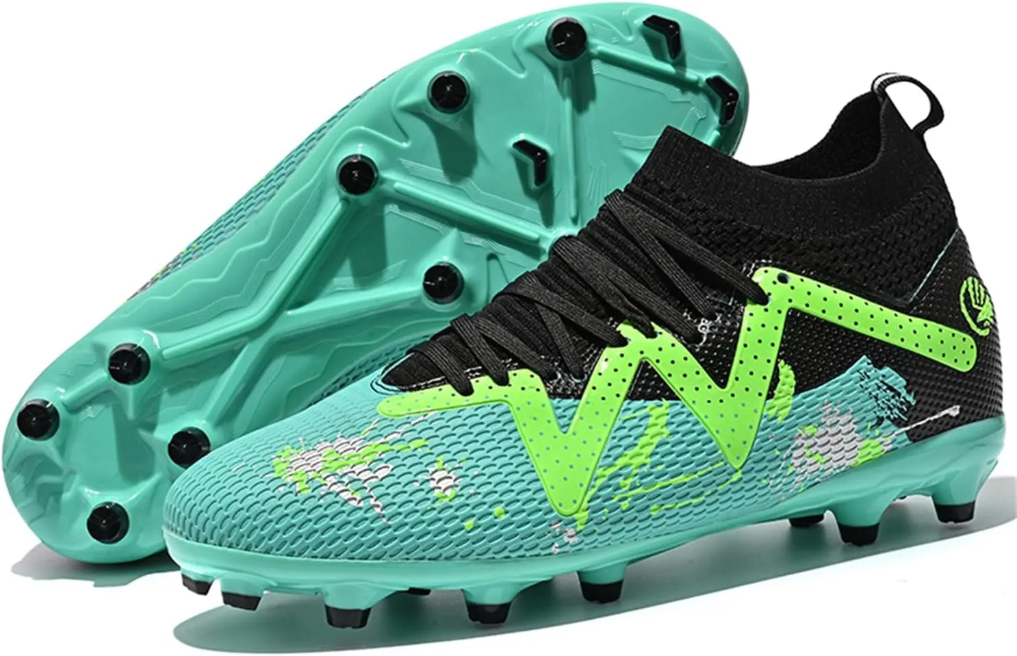 MDPCX Men's and Women's Football Shoes Non-Slip Shoes Professional high-top Breathable Non-Slip Sports Football Shoes Outdoor Indoor TF/AG
