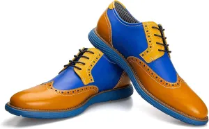 Meijiana Men's Oxford Shoes - Blue - Casual Dress Shoes